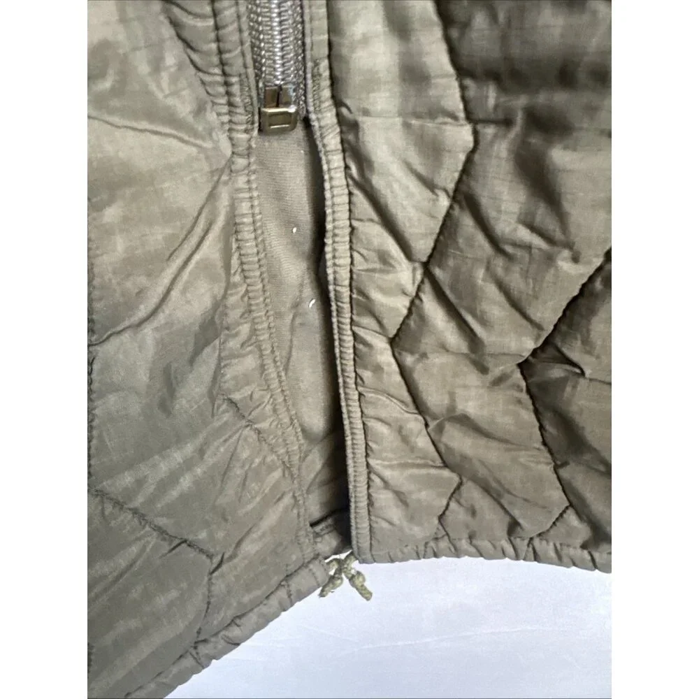 German Army Quilted Liner‎ Jacket Olive Rib Collar Military Men (M/L) Size 6